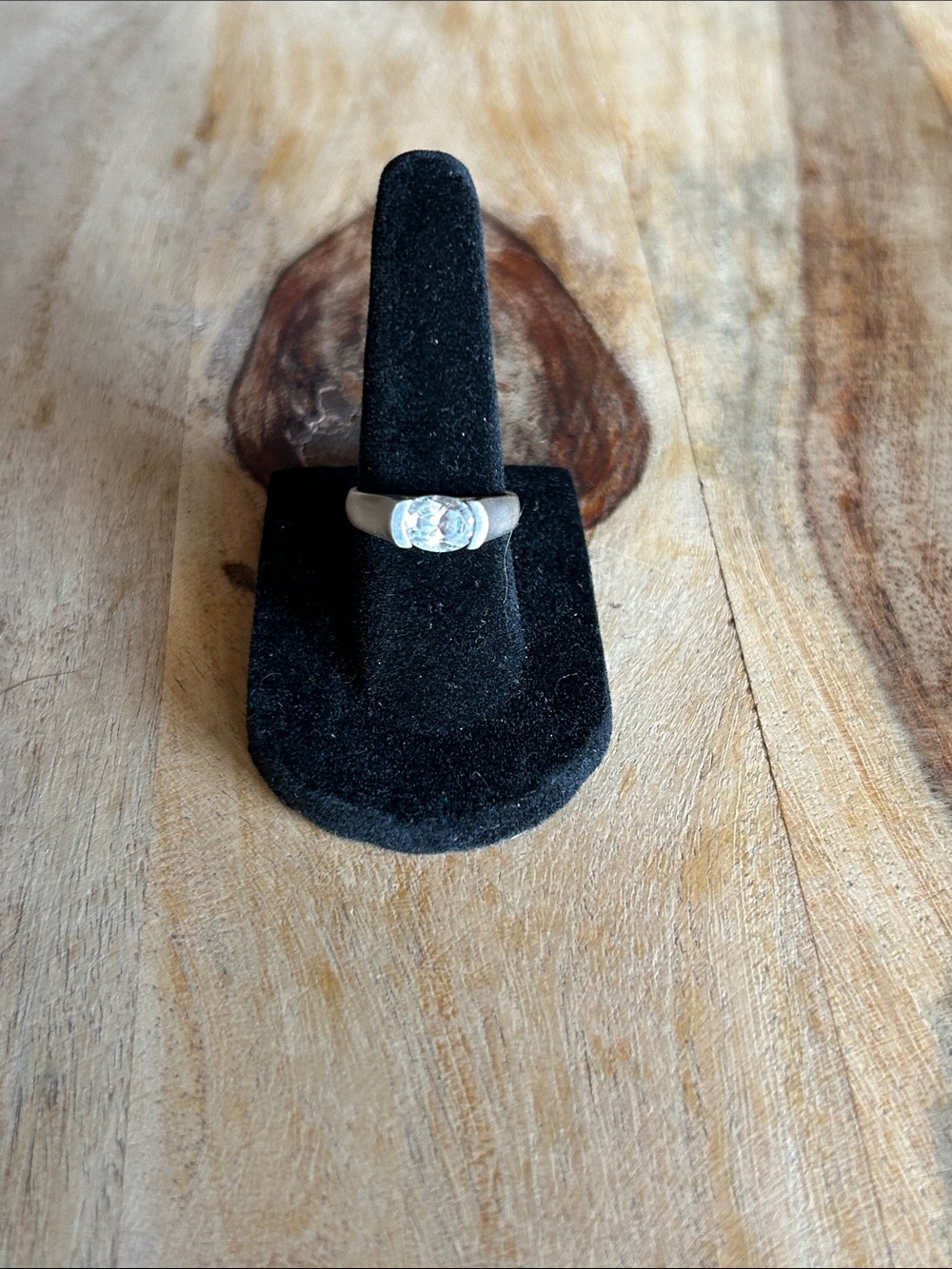 Sterling Silver Cubic Zirconia Band Ring - Silver